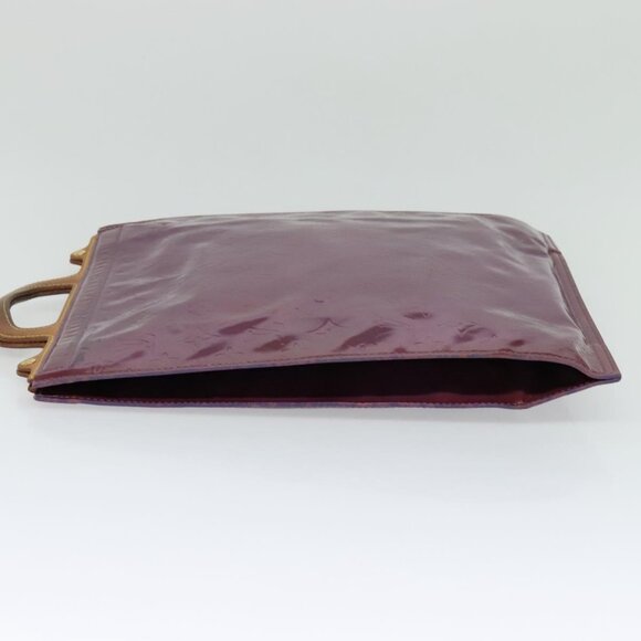 LOUIS VUITTON Monogram Vernis Stanton Tote Bag Purple Viole M91079 Auth KD074 - Picture 4 of 16